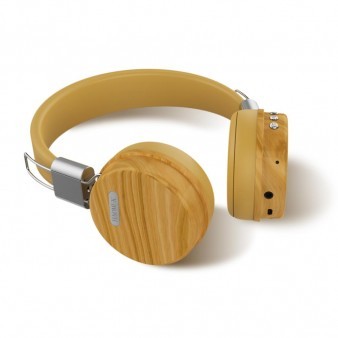 OEM-BL159 Low Price gold metal wood headphones gift bluetooth on ear fashionable wooden headset for 