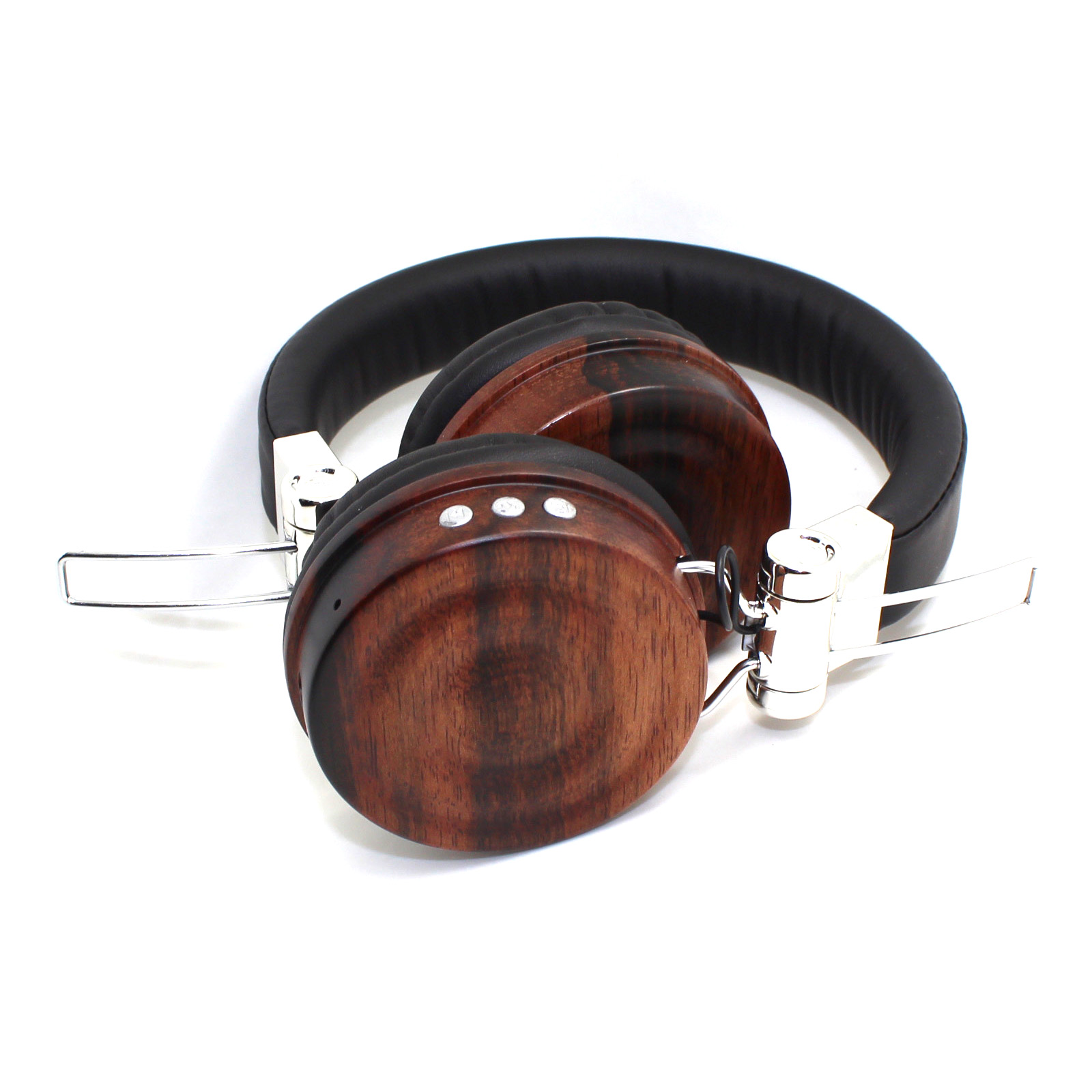 OEM-BL159 Low Price gold metal wood headphones gift bluetooth on ear fashionable wooden headset for (3)