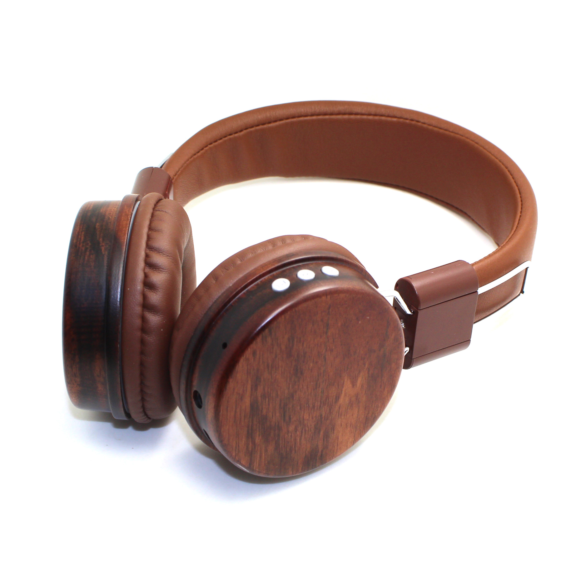 OEM-BL159 Low Price gold metal wood headphones gift bluetooth on ear fashionable wooden headset for (4)