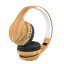 OEM-BL196 Custom Wood Grain BT Wireless Headphones(1)