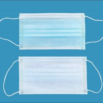 Factory Custom Blue Earloop Non-woven Fabric Health Protection Three Layer Disposable Face Mask